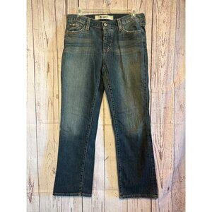 Gap Slim Fit Chic Distressed Stretch Denim Straight Leg Jeans Size 8